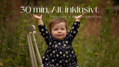 30 min. Alt inklusivt fotografering af børn i Fies Hemmelige Have